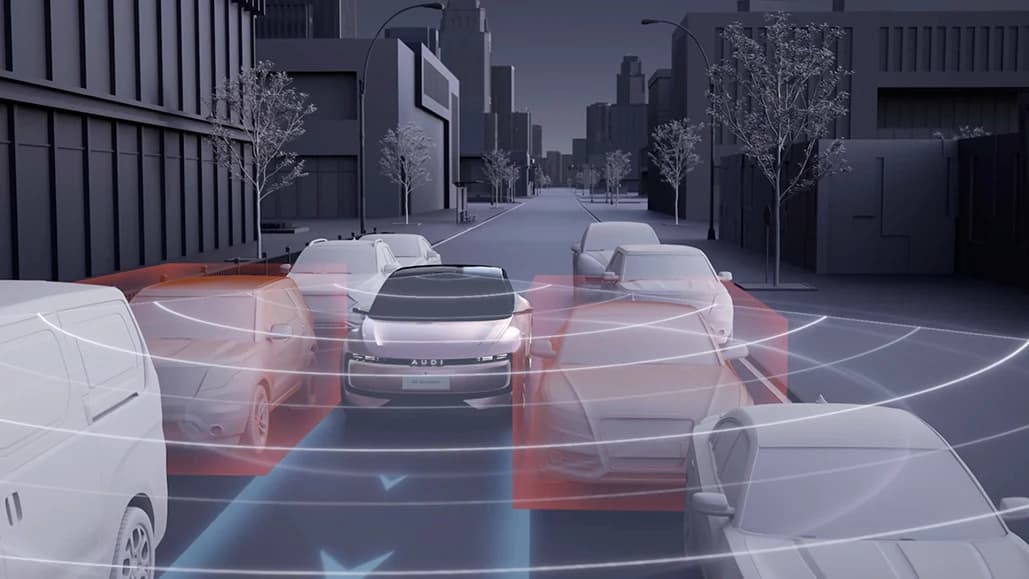 Audi Panorama Assisted Driving — Orin-X, 1 LiDAR + 3 mmWave + 11 cameras